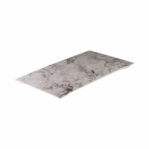 Melamine Rectangular Platter White Marble 530x325mm